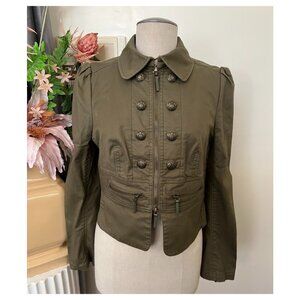 B1-- NWT green JUICY COUTURE skylar twill women's military jacket MEDIUM $298